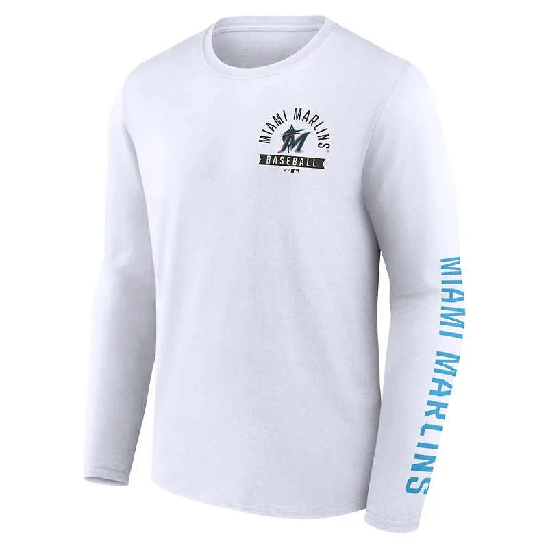 Fanatics Miami Marlins Press Box Long Sleeve T-Shirt