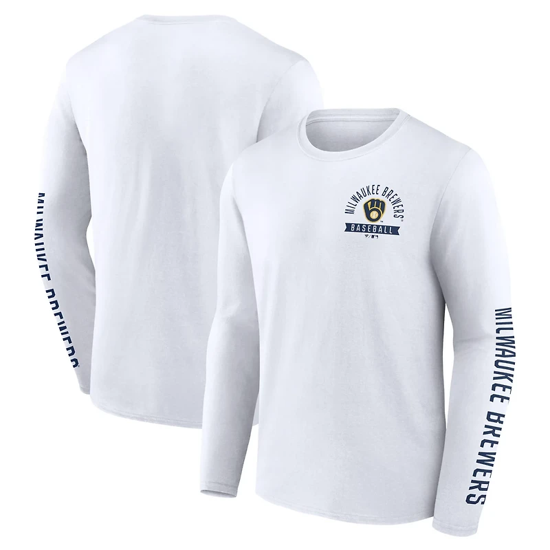 Fanatics Milwaukee Brewers Press Box Long Sleeve T-Shirt