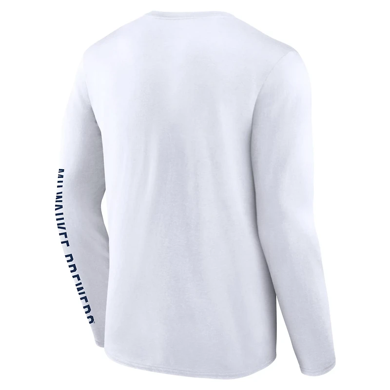 Fanatics Milwaukee Brewers Press Box Long Sleeve T-Shirt