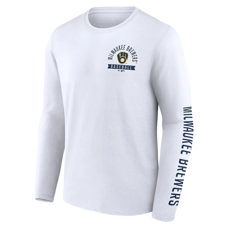 Fanatics Milwaukee Brewers Press Box Long Sleeve T-Shirt