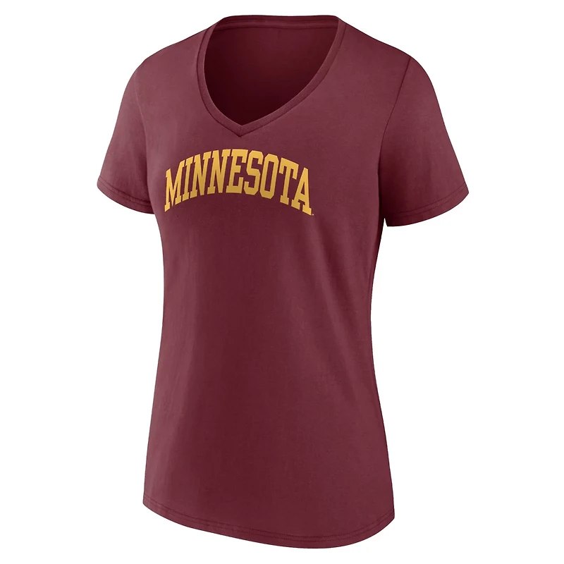 Fanatics Minnesota Golden Gophers Basic Arch V-Neck T-Shirt