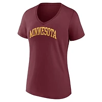 Fanatics Minnesota Golden Gophers Basic Arch V-Neck T-Shirt
