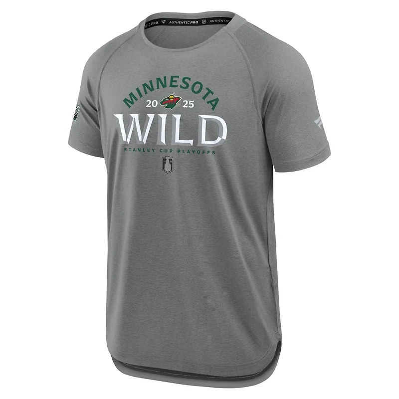 Fanatics Minnesota Wild 2025 Stanley Cup Playoffs Authentic Pro Rink Performance T-Shirt