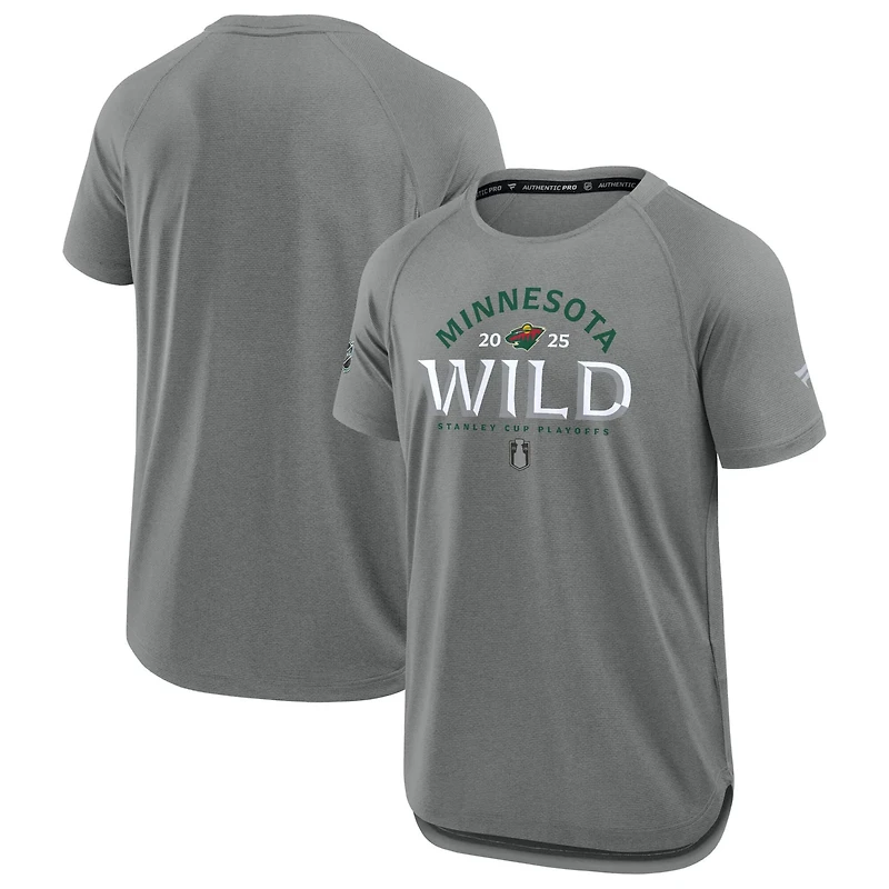 Fanatics Minnesota Wild 2025 Stanley Cup Playoffs Authentic Pro Rink Performance T-Shirt