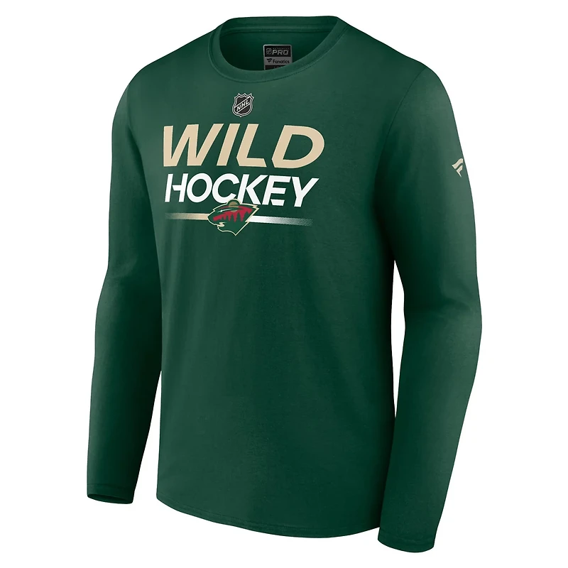 Fanatics Minnesota Wild Authentic Pro Primary Long Sleeve T-Shirt