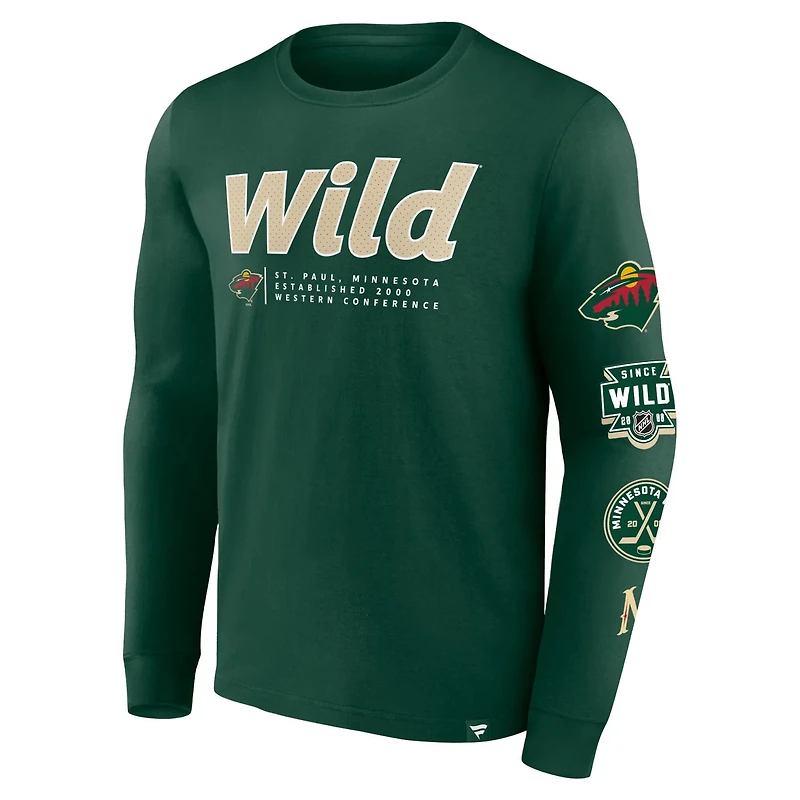 Fanatics Minnesota Wild Strike the Goal Long Sleeve T-Shirt
