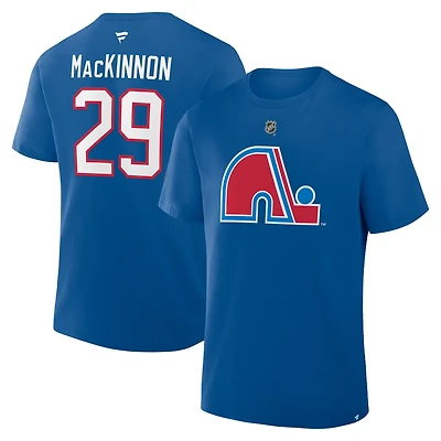 Fanatics Nathan MacKinnon Colorado Avalanche Authentic Stack Name  Number T-Shirt
