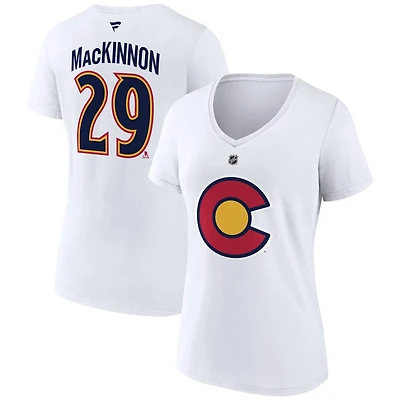 Fanatics Nathan MacKinnon Colorado Avalanche Special Edition 20 Name  Number V-Neck T-Shirt