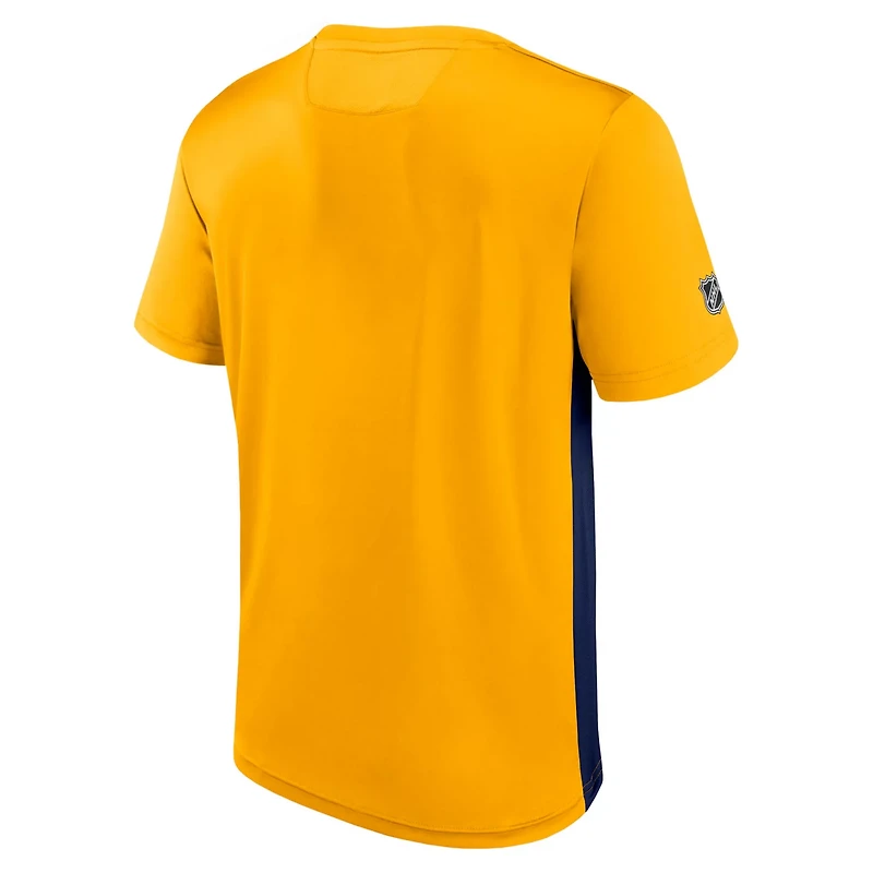 Fanatics /Navy Nashville Predators Authentic Pro Rink Tech T-Shirt