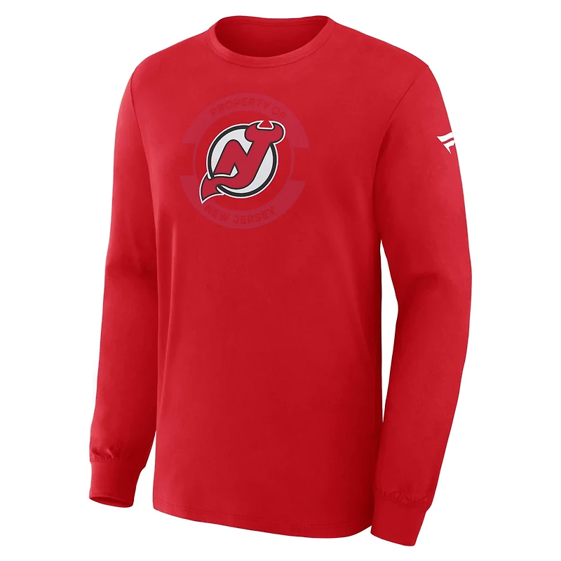 Fanatics New Jersey Devils Authentic Pro Property Of Practice Long Sleeve T-Shirt