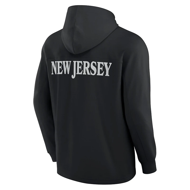 Fanatics New Jersey Devils Elements Blaze Tri-Blend Long Sleeve Hoodie T-Shirt