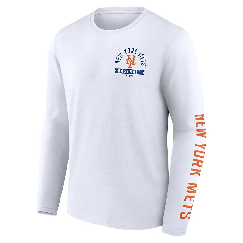 Fanatics New York Mets Press Box Long Sleeve T-Shirt
