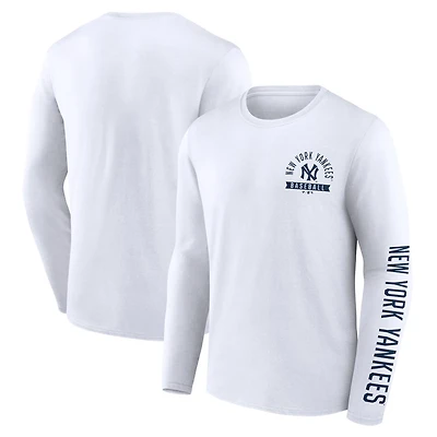 Fanatics New York Yankees Pressbox Long Sleeve T-Shirt