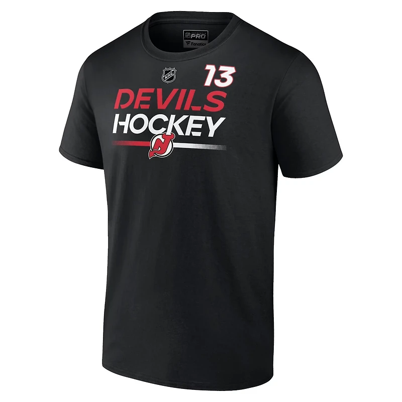 Fanatics Nico Hischier New Jersey Devils Authentic Pro Prime Name  Number T-Shirt
