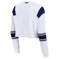 Fanatics Notre Dame Fighting Irish Training Camp Cropped Long Sleeve V-Neck Fashion Top