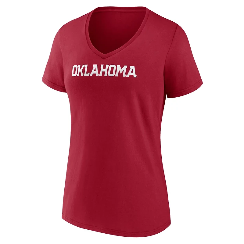 Fanatics Oklahoma Sooners Basic Arch V-Neck T-Shirt