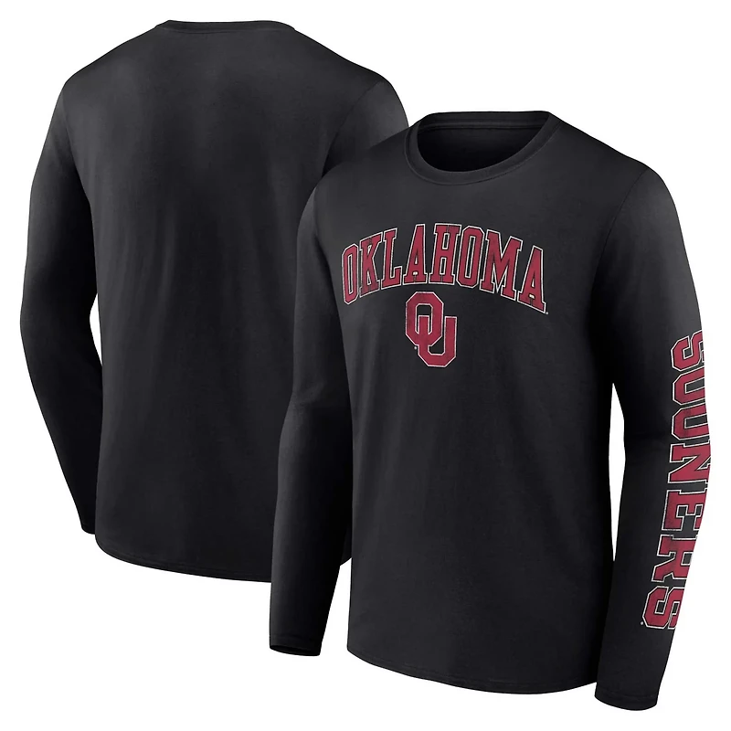 Fanatics Oklahoma Sooners Distressed Arch Over Logo Long Sleeve T-Shirt