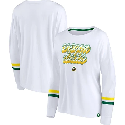 Fanatics Oregon Ducks Retro Power Striped Long Sleeve T-Shirt