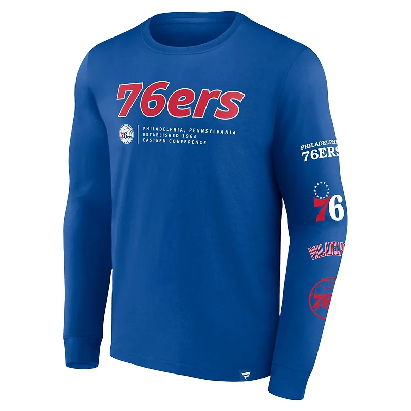 Fanatics Philadelphia 76ers Baseline Long Sleeve T-Shirt