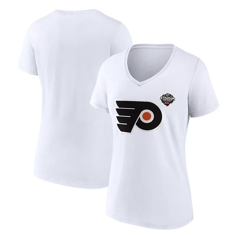 Fanatics Philadelphia Flyers 2024 NHL Stadium Series Logo V-Neck T-shirt