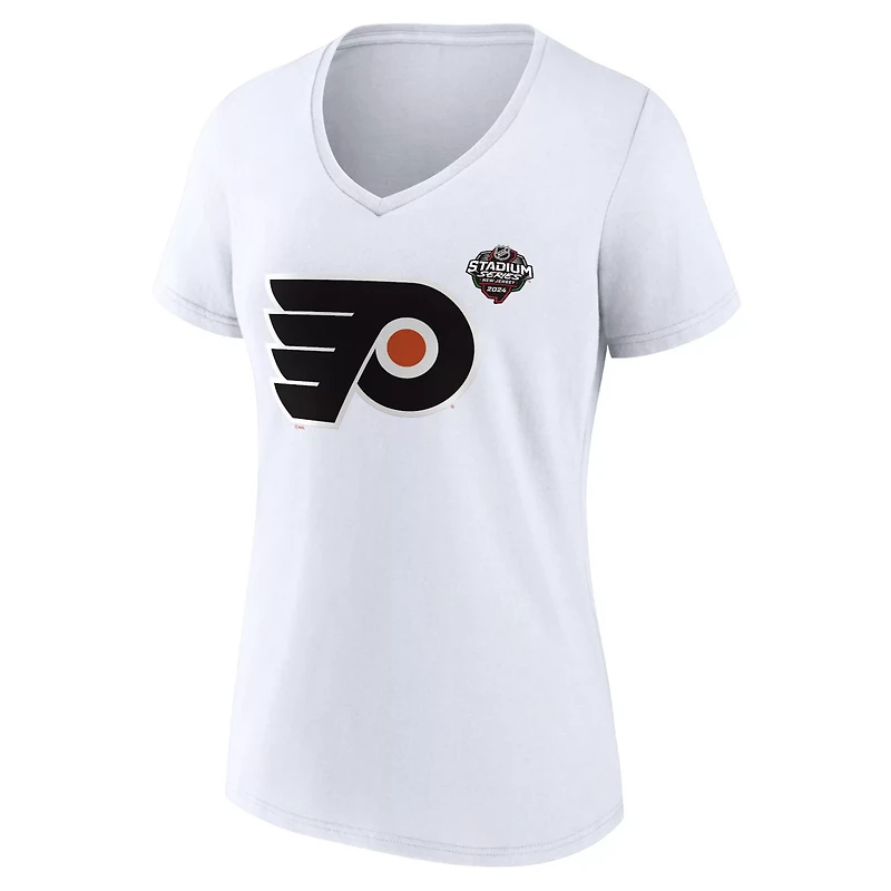 Fanatics Philadelphia Flyers 2024 NHL Stadium Series Logo V-Neck T-shirt