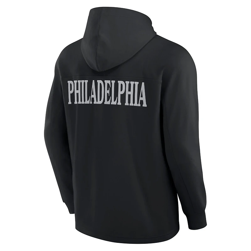 Fanatics Philadelphia Flyers Elements Blaze Tri-Blend Long Sleeve Hoodie T-Shirt