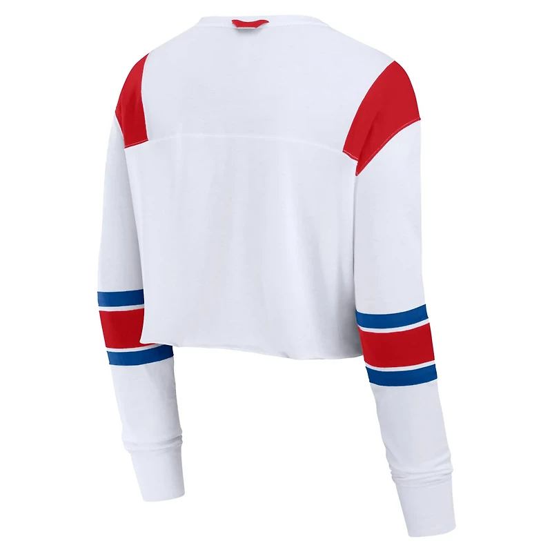 Fanatics Philadelphia Phillies Stretch Cropped Fashion Long Sleeve T-Shirt