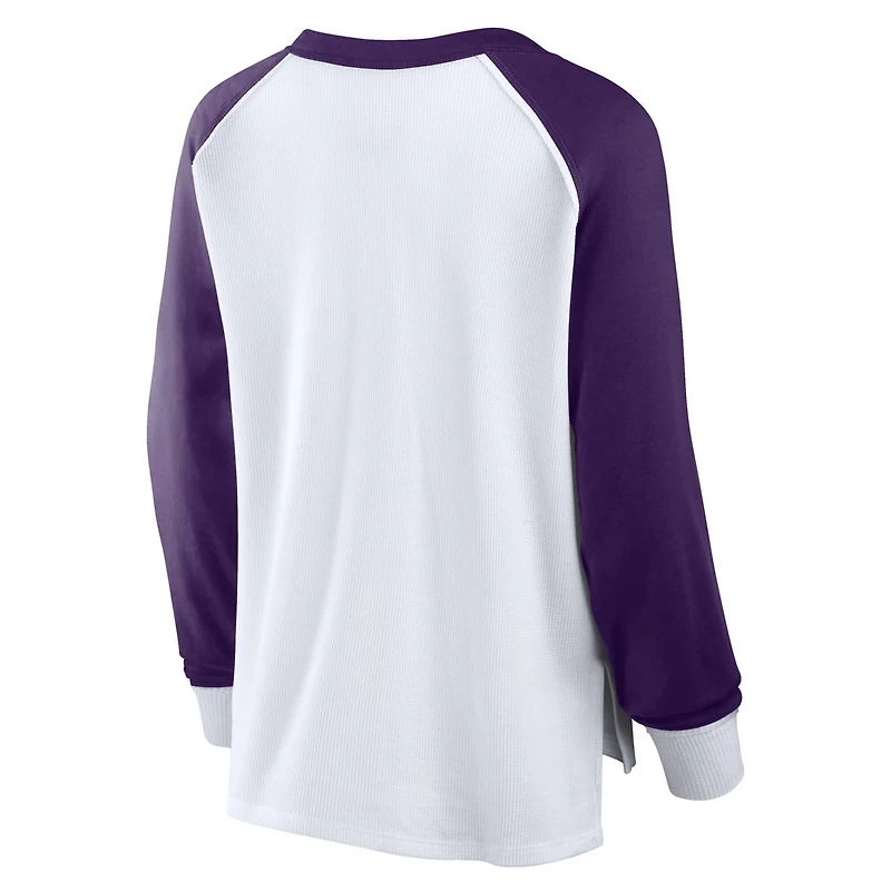 Fanatics Phoenix Suns Open Lane Waffle Long Sleeve V-Neck T-Shirt