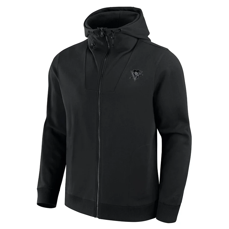 Fanatics Pittsburgh Penguins Elements Tonal Primary Tri-Blend Full-Zip Hoodie