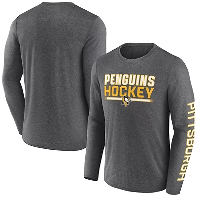 Fanatics Pittsburgh Penguins Sweep Iconic Synthetic Long Sleeve T-Shirt