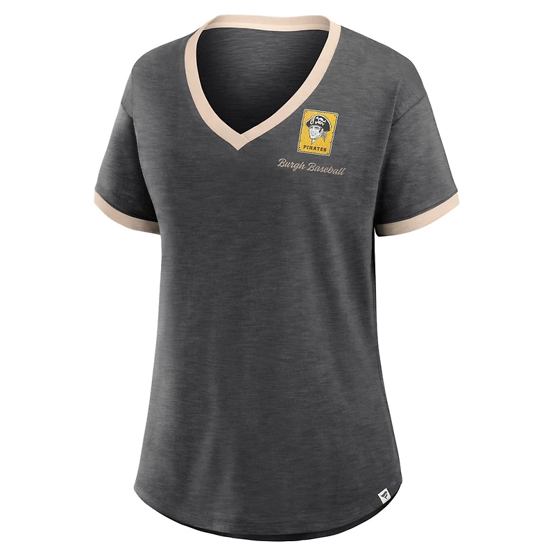 Fanatics Pittsburgh Pirates Binge Worthy Stadium Slub V-Neck T-Shirt