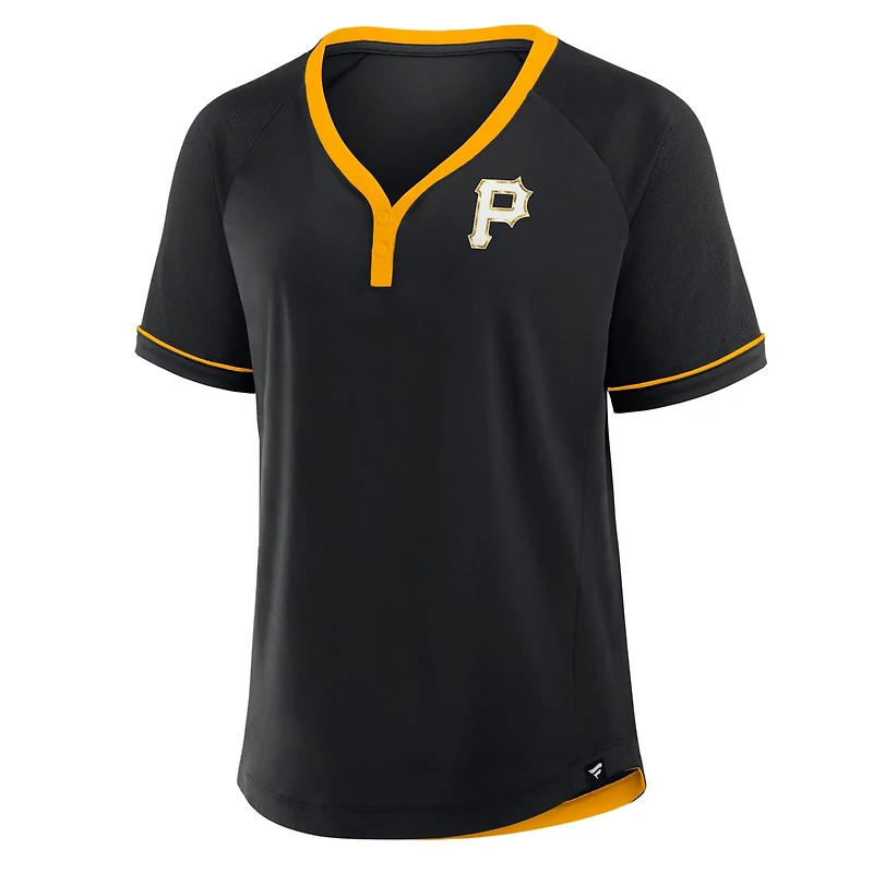 Fanatics Pittsburgh Pirates League Diva Star Raglan V-Neck T-Shirt