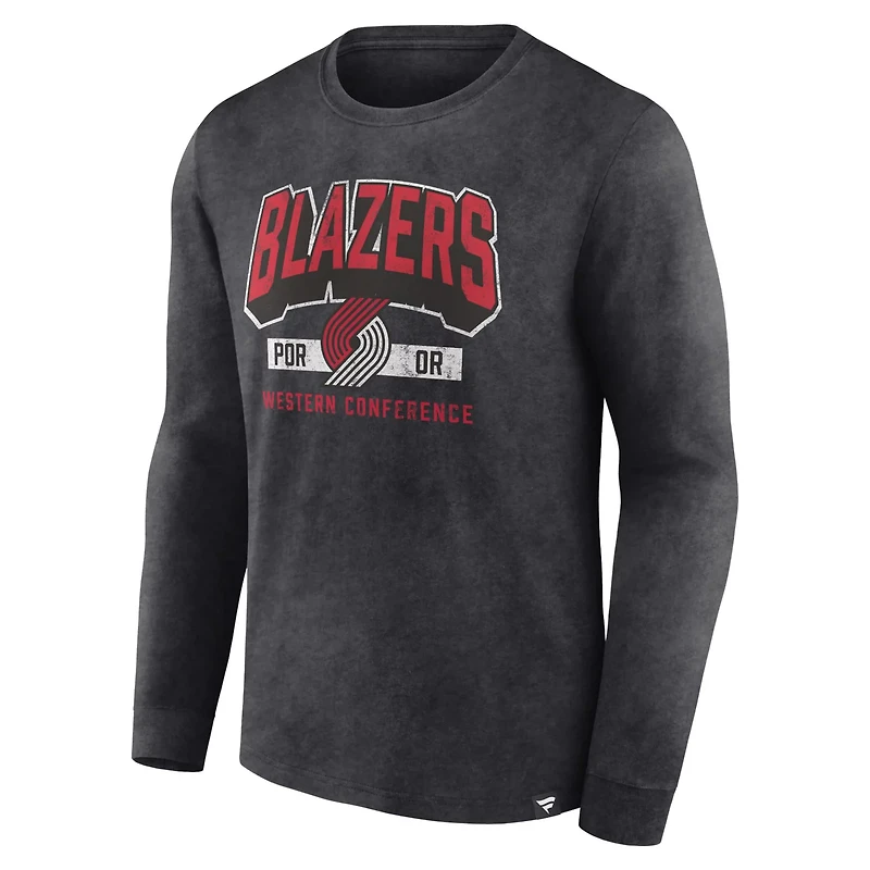 Fanatics Portland Trail Blazers Front Court Press Snow Wash Long Sleeve T-Shirt
