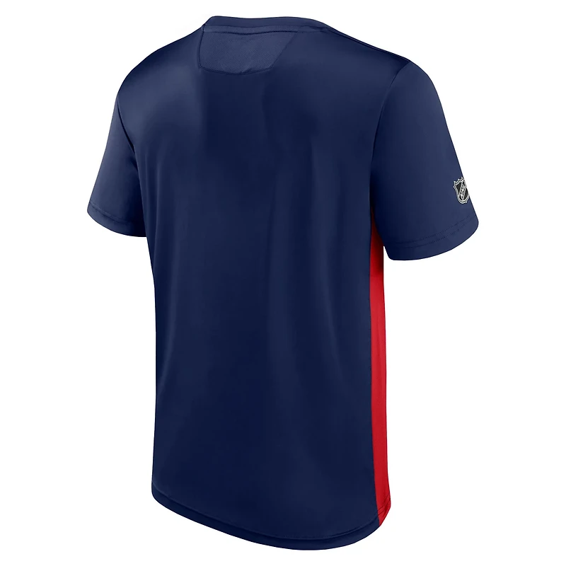 Fanatics /Red Columbus Blue Jackets Authentic Pro Rink Tech T-Shirt