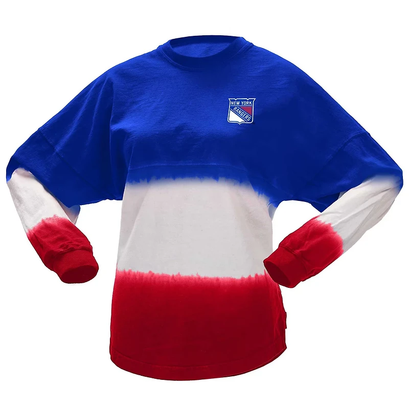 Fanatics Red New York Rangers Ombre Long Sleeve T-Shirt