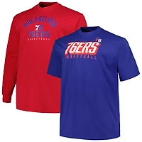 Fanatics /Red Philadelphia 76ers Big  Tall Short Sleeve Long T-Shirt Set