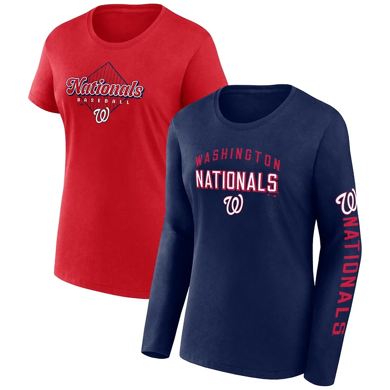 Fanatics Red Washington Nationals T-Shirt Combo Pack
