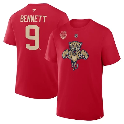 Fanatics Sam Bennett Florida Panthers 2026 NHL Winter Classic Authentic Stack Name  Number T-Shirt