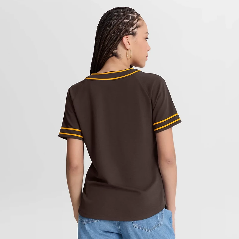 Fanatics San Diego Padres Diva Race Ahead Raglan V-Neck T-Shirt
