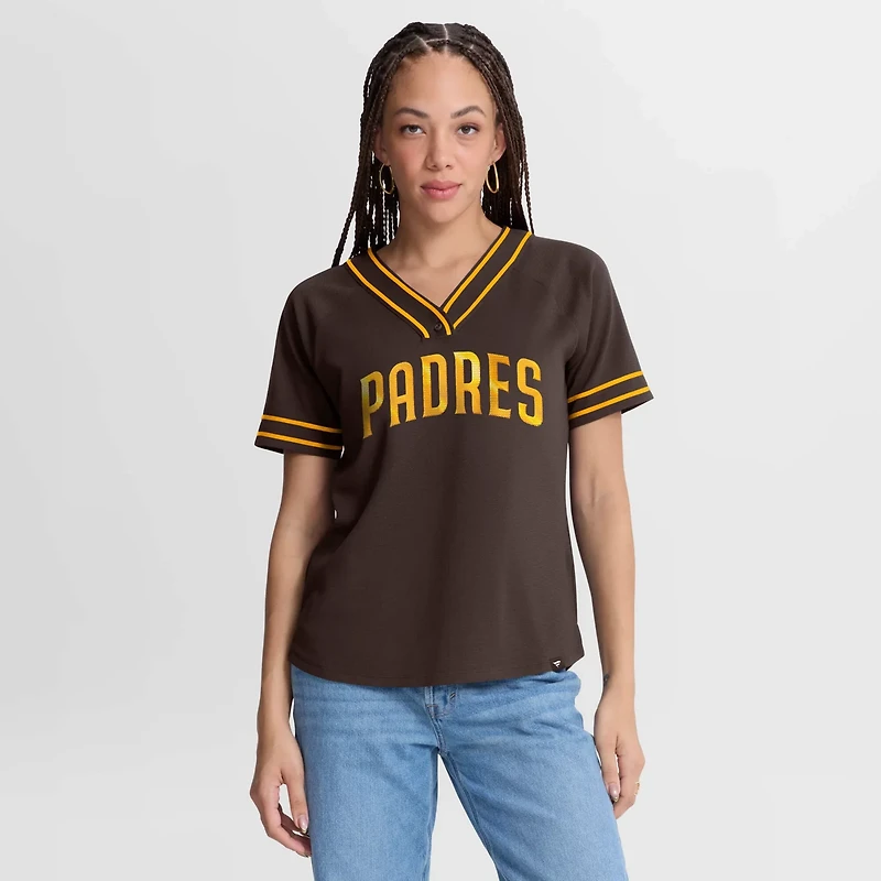 Fanatics San Diego Padres Diva Race Ahead Raglan V-Neck T-Shirt