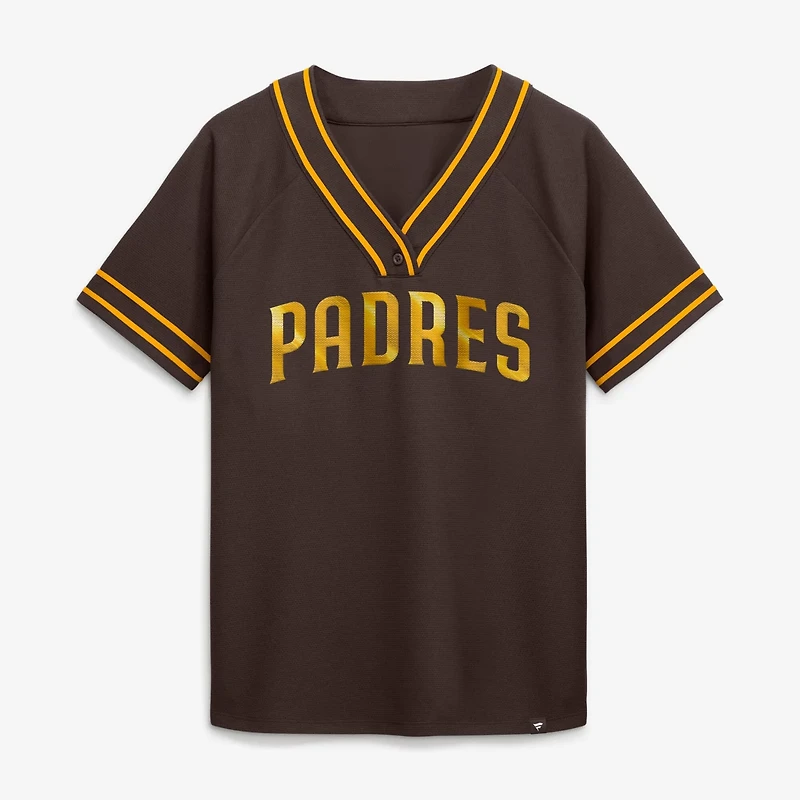 Fanatics San Diego Padres Diva Race Ahead Raglan V-Neck T-Shirt