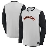 Fanatics San Francisco Giants Clubhouse Long Sleeve Henley Shirt