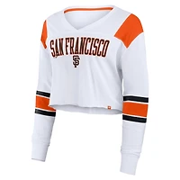 Fanatics San Francisco Giants Stretch Cropped Fashion Long Sleeve T-Shirt