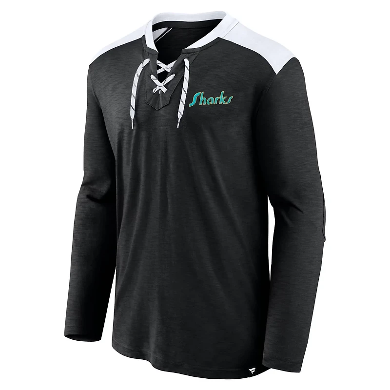 Fanatics San Jose Sharks Special Edition 20 Long Sleeve Lace-Up T-Shirt