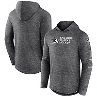 Fanatics San Jose Sharks Stacked Long Sleeve Hoodie T-Shirt