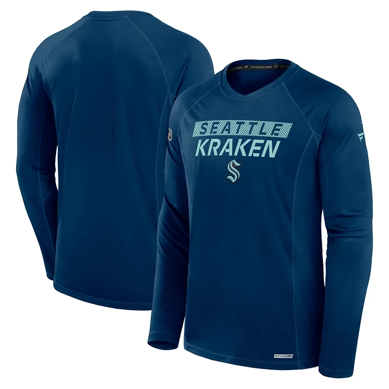 Fanatics Seattle Kraken Authentic Pro Rink Tech Long Sleeve T-Shirt