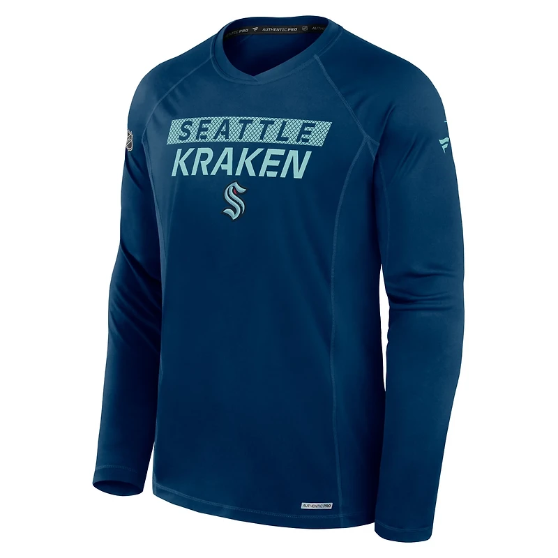 Fanatics Seattle Kraken Authentic Pro Rink Tech Long Sleeve T-Shirt