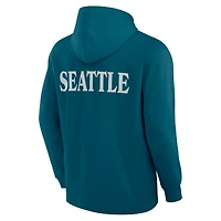 Fanatics Seattle Kraken Elements Blaze Tri-Blend Long Sleeve Hoodie T-Shirt