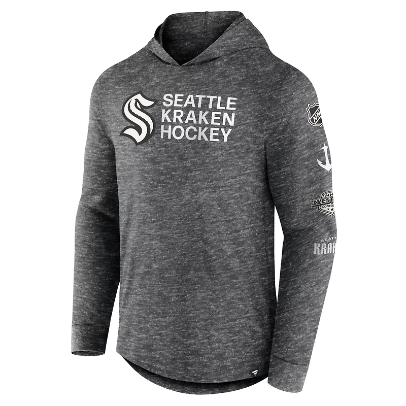 Fanatics Seattle Kraken Stacked Long Sleeve Hoodie T-Shirt