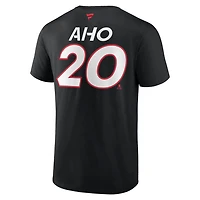 Fanatics Sebastian Aho Carolina Hurricanes Authentic Pro Prime Name  Number T-Shirt